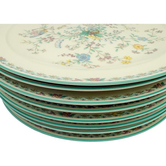Vintage Noritake Japan Paradise Green 8223 W80 Floral 8" Round Salad Plate - Picture 8 of 8